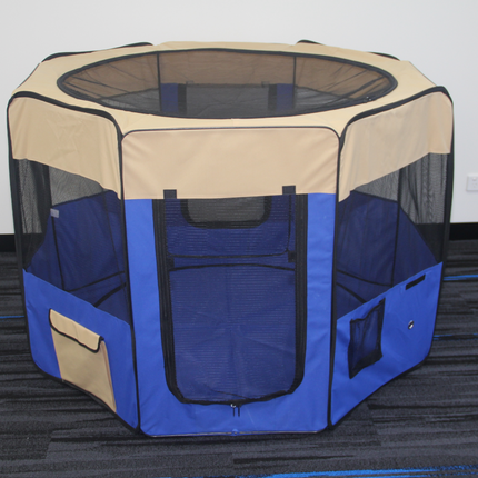 YES4PETS 98 cm High Foldable XL Blue Dog Puppy Cat Cage Soft Playpen Rabbit Enclosure