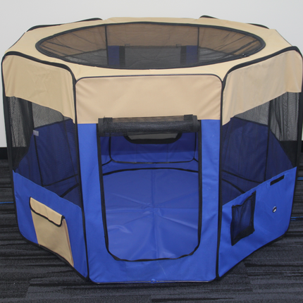 YES4PETS 98 cm High Foldable XL Blue Dog Puppy Cat Cage Soft Playpen Rabbit Enclosure 2