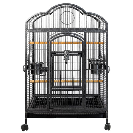 YES4PETS Bird Budgie Cage Parrot Aviary Carrier With Wheel 2