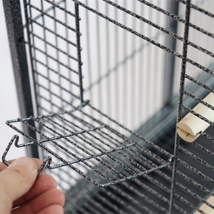 YES4PETS Large Bird Budgie Cage Parrot Aviary Carrier With Stand & Wheel 2