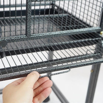 YES4PETS Large Bird Budgie Cage Parrot Aviary Carrier With Stand & Wheel 5