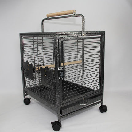 YES4PETS Small Bird Transport Budgie Cage Parrot Aviary Carrier With Wheel