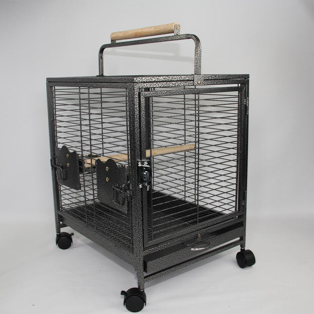 YES4PETS Small Bird Transport Budgie Cage Parrot Aviary Carrier With Wheel