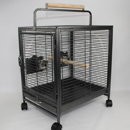 YES4PETS Small Bird Transport Budgie Cage Parrot Aviary Carrier With Wheel 2