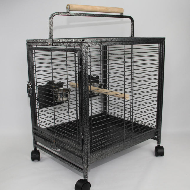 YES4PETS Small Bird Transport Budgie Cage Parrot Aviary Carrier With Wheel 2