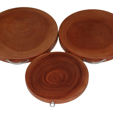 YES4HOMES 3 Natural Hardwood Hygienic Kitchen Cutting Wooden Chopping Board Round 3