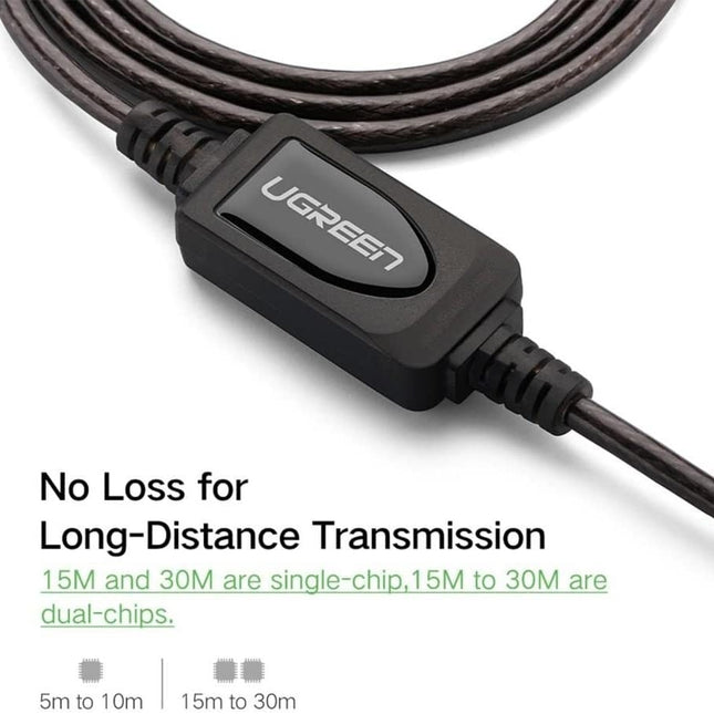 UGREEN 10321 USB 2.0 Active Extension Cable with Chipset 10M 2