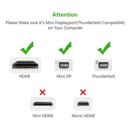 UGREEN Mini DP to HDMI Female converter cable 18CM (10460) 3
