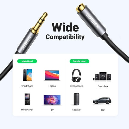UGREEN 10592 3.5mm Headphone Extension Cable 1m 7