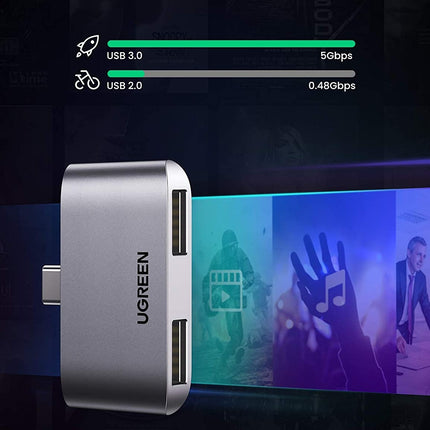 UGREEN 10912 USB-C to USB 3.0 x2 Adapter 2