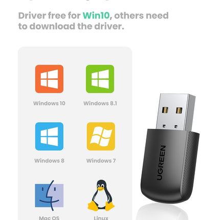 UGREEN 20204 AC650 Dual Band USB WLAN Adapter 4