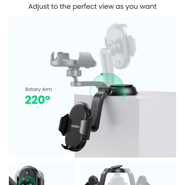 UGREEN 20473 Waterfall-Shaped Suction Cup Phone Mount 2