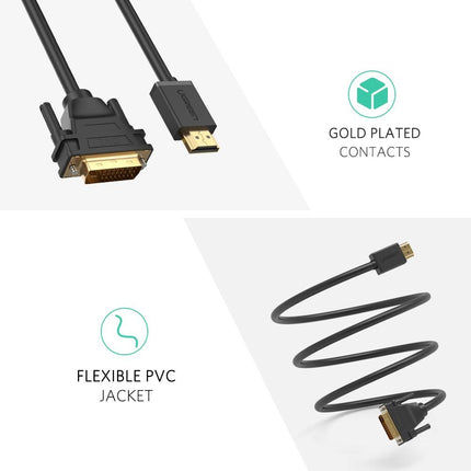 UGREEN HDMI To DVI 24+1 Cable 1M (30116) 7