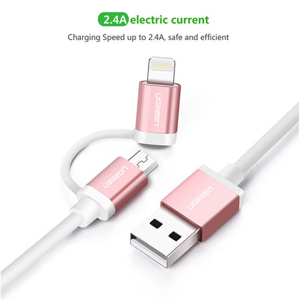 UGREEN Micro-USB to USB Cable with MFI Certified iPhone Adapter 1M (30470) 3