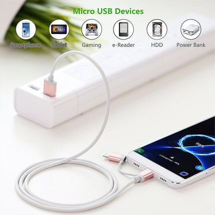 UGREEN Micro-USB to USB Cable with MFI Certified iPhone Adapter 1.5M(30471) 2