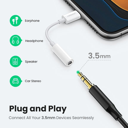 UGREEN 30759 iPhone 8-pin to 3.5mm Headphone Adapter 7