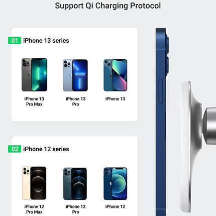 UGREEN 40117 Magnetic Wireless Car Charger 5