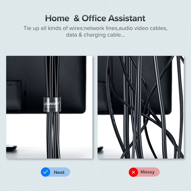 UGREEN 40354 Cable Organizer 2m (Black) 2