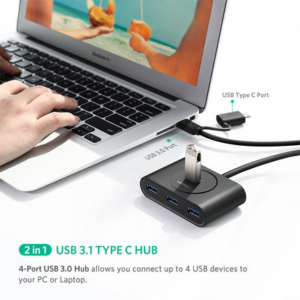 UGreen USB 3.0 Hub With Type C port Black 1M 40850 4