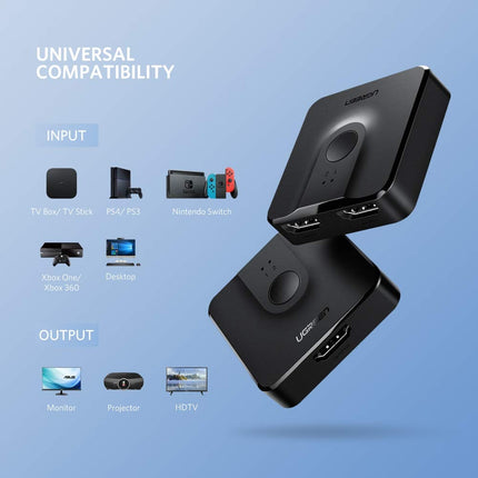UGREEN 2-Port 4K HDMI Switch/Splitter Black (50966) 3