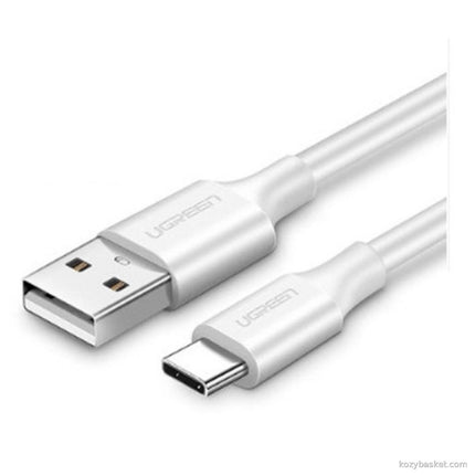 UGREEN 60123 USB 2.0 Type-A to Type-C Male Nickel Plated 2M (White)