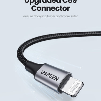 UGREEN 60163 USB-A to 8-pin iPhone Charging Cable 2M Silver 2