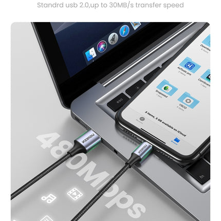 UGREEN 60163 USB-A to 8-pin iPhone Charging Cable 2M Silver 5