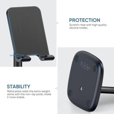 UGREEN 60324 Adjustable Desktop Phone Stand (Black) 5
