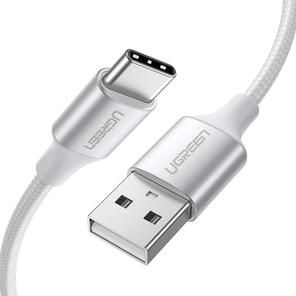 UGREEN 60409 USB-A to USB-C Charging Cable 3M (Silver White) 3