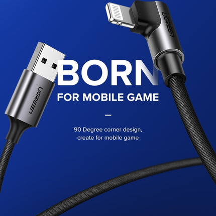 UGREEN 60521 USB-A to 8-pin 90 Degree Angel Cable 1M 3
