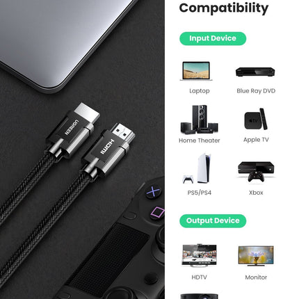 UGREEN 70321 8K HDMI 2.1 Male to Male Cable 2M 5