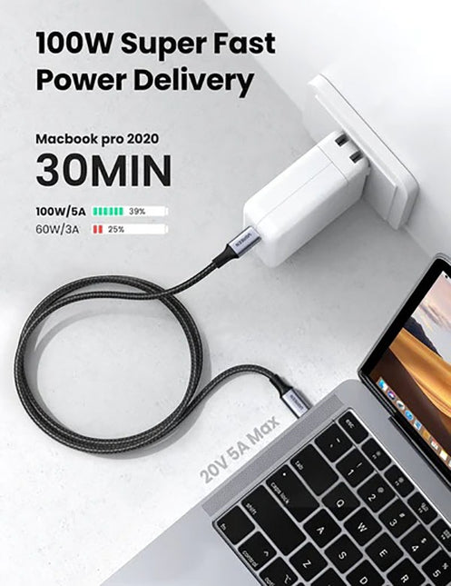 UGREEN 70429 USB-C to USB-C PD Fast Charging Cable 2M 2