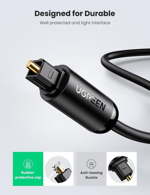 UGREEN 70892 Fiber Optical Audio Cable 2M 2