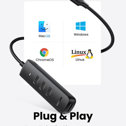 UGREEN 80657 USB 3.0 4-Port Hub 2