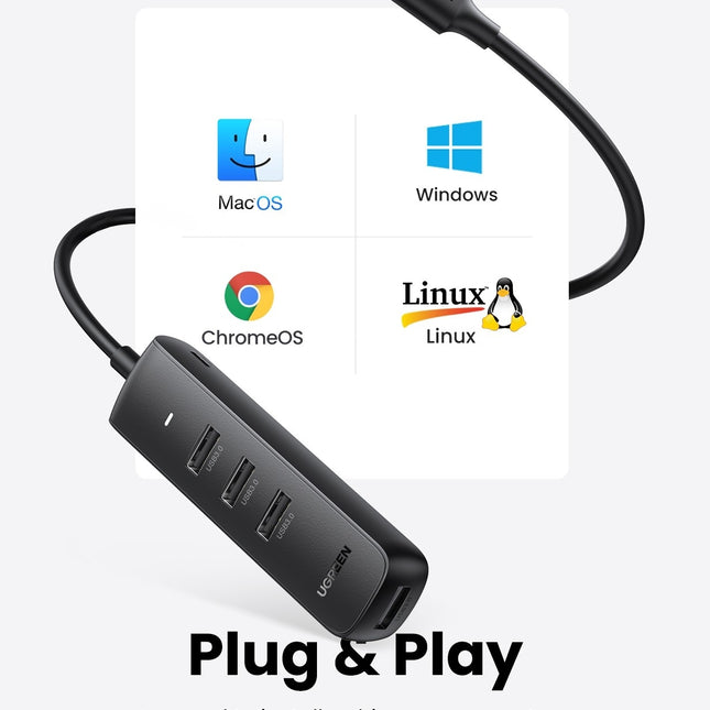 UGREEN 80657 USB 3.0 4-Port Hub 2