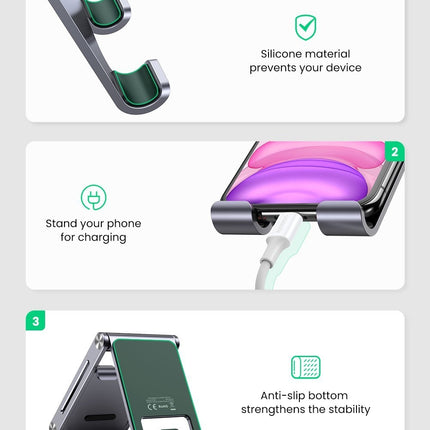 UGREEN 80708 Adjustable Aluminum Phone Holder 7