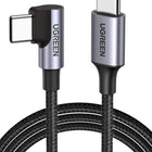 UGREEN 80714 USB-C 2.0 to Angle USB-C Cable Black 3M