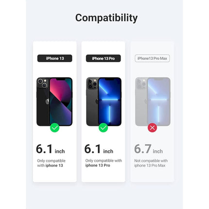 UGREEN 80990 Full Coverage Privacy Tempered Glass Screen Protector with Precise-Align Applicator for iPhone 13/13 Pro (1-Pack) 3