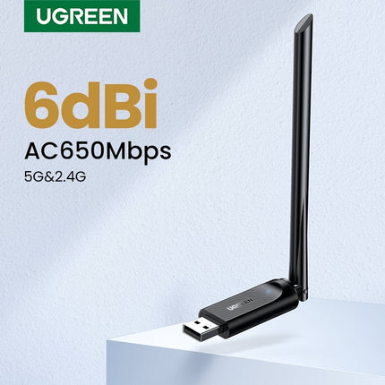 UGREEN 90339 AC650 High-Gain Dual Band Wireless USB Adapter 3