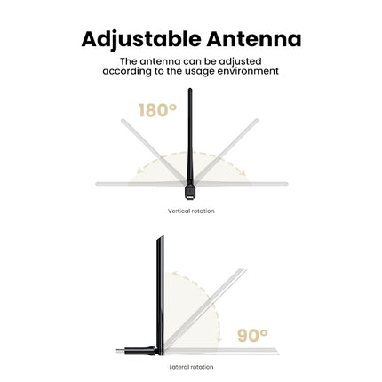UGREEN 90339 AC650 High-Gain Dual Band Wireless USB Adapter 4