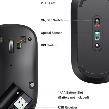 UGREEN 90372 Slim 2.4G Wireless Mouse 6
