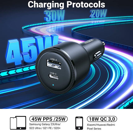 UGREEN 90645 63W USB-C Car Charger 6