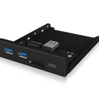 ICY BOX IB-HUB1417-i3 Frontpanel with USB 3.0 Type-C and Type-A hub with card reader