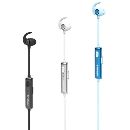 Simplecom BH310 Metal In-Ear Sports Bluetooth Stereo Headphones White 3