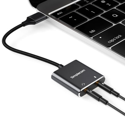 Simplecom CA152 USB to 3.5mm Audio and Microphone Sound Card Adapter for TRS or TRRS Headset with Mic 4