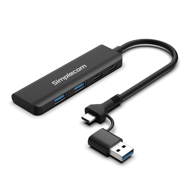 Simplecom CH385 SuperSpeed USB-A and USB-C 4-Port Combo Hub USB 3.2 Gen 1 (2x USB-A and 2x USB-C Ports) 2