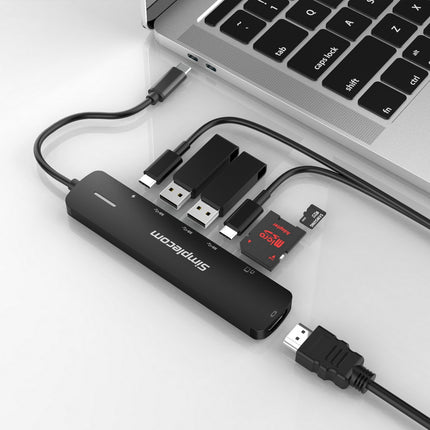 Simplecom CHT570 USB-C SuperSpeed 7-in-1 Multiport Hub Adapter HDMI 2.0 Docking Station 5