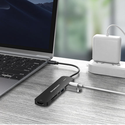 Simplecom CHT570 USB-C SuperSpeed 7-in-1 Multiport Hub Adapter HDMI 2.0 Docking Station 6