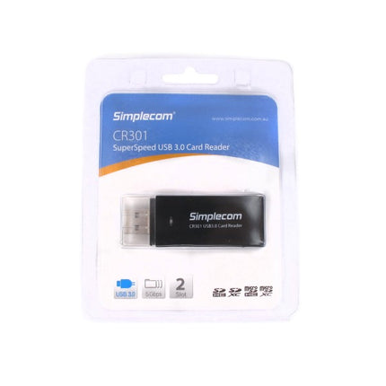 Simplecom CR301 SuperSpeed USB 3.0 Card Reader 2 Slot 2