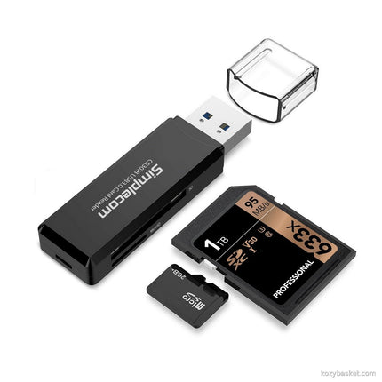 Simplecom CR301B 2 Slot SuperSpeed USB 3.0 Card Reader